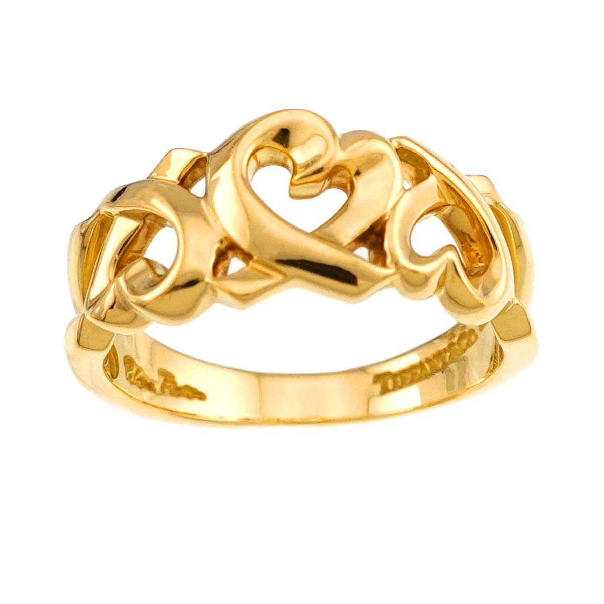 Loving Heart Ring 18K Yellow Gold 750 Size6(US)