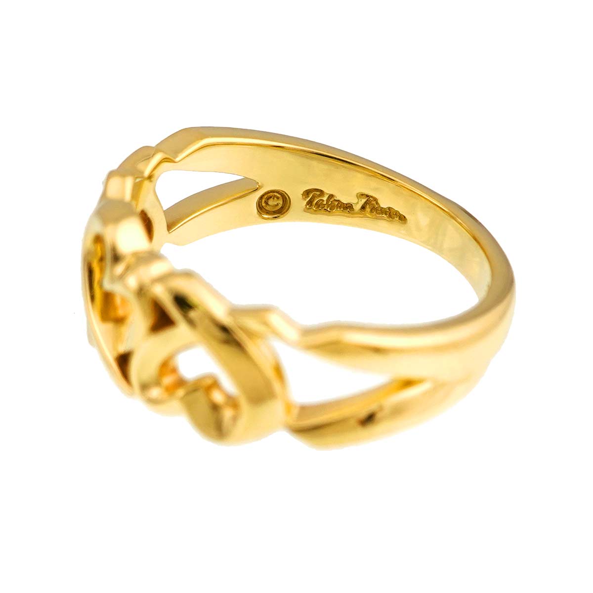 Loving Heart Ring 18K Yellow Gold 750 Size6(US)
