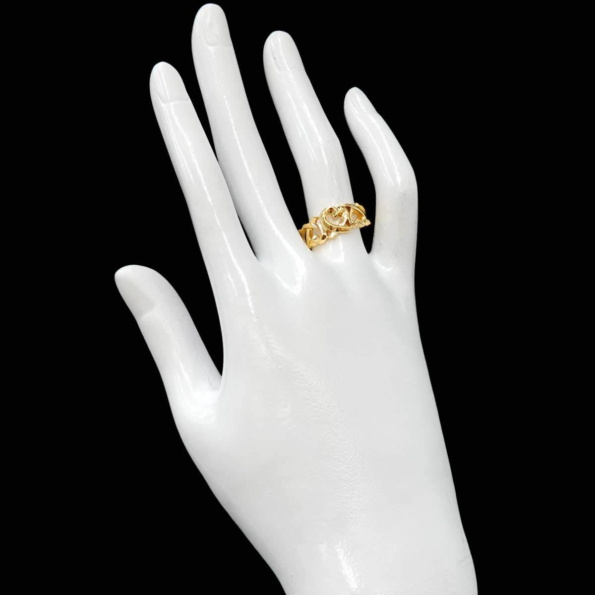 Loving Heart Ring 18K Yellow Gold 750 Size6(US)