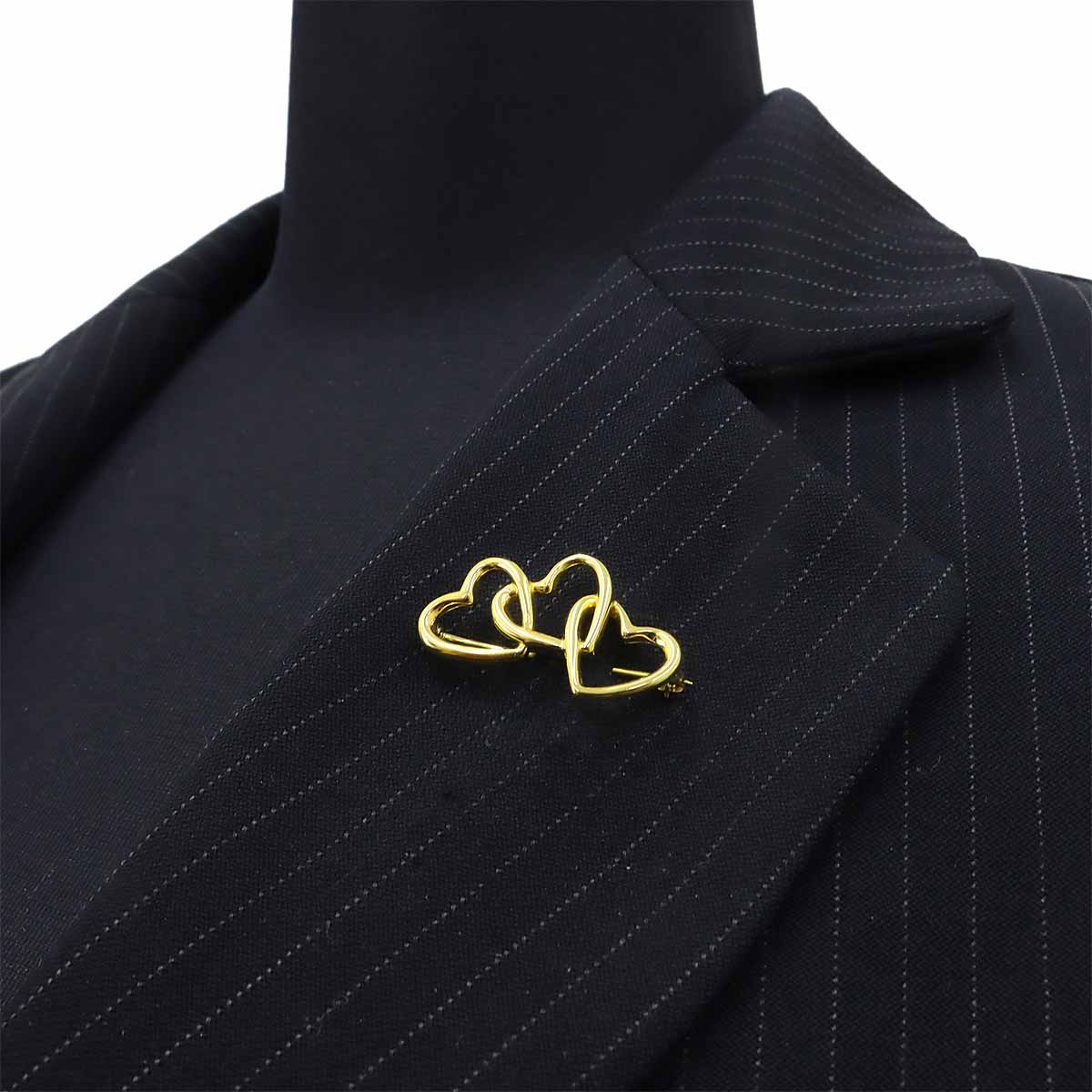 Triple Heart Brooch 18K Yellow Gold 750