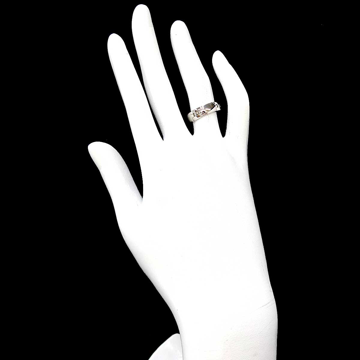 Hercules Ring 18K White Gold 750 Size49 4.5-4.75(US)