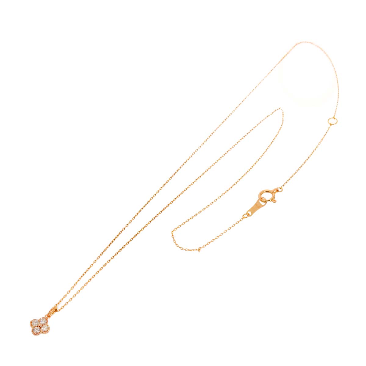 Diamond 0.10ct Necklace 18K Pink Gold 750