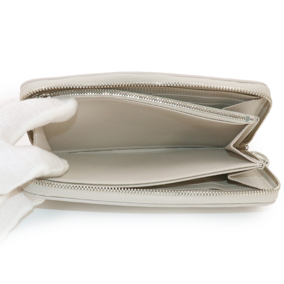 Monogram Coussin Zippy Wallet Leather Gray M13700 Purse