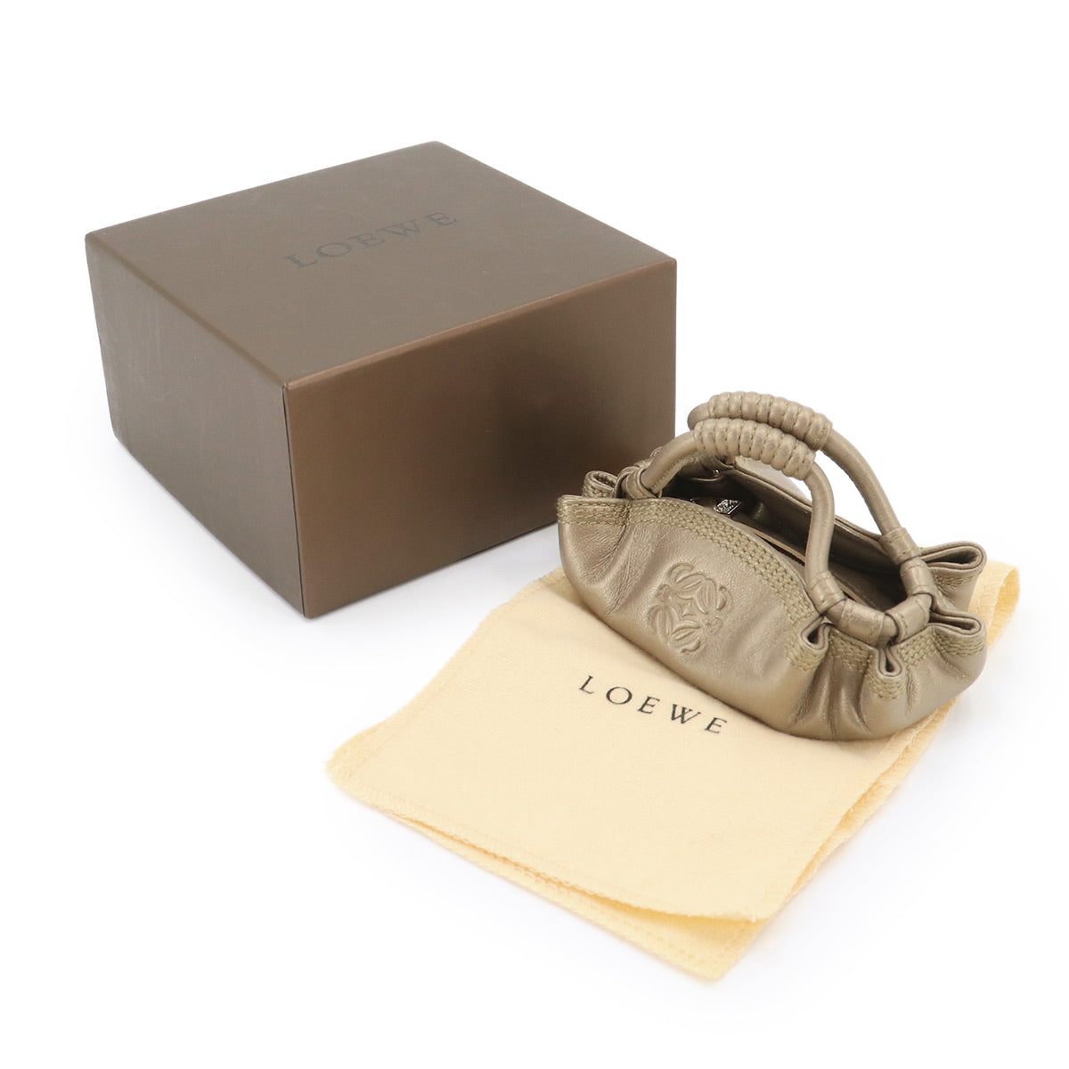 Anagram Coin Case Leather Bronze Nappa Aire Purse