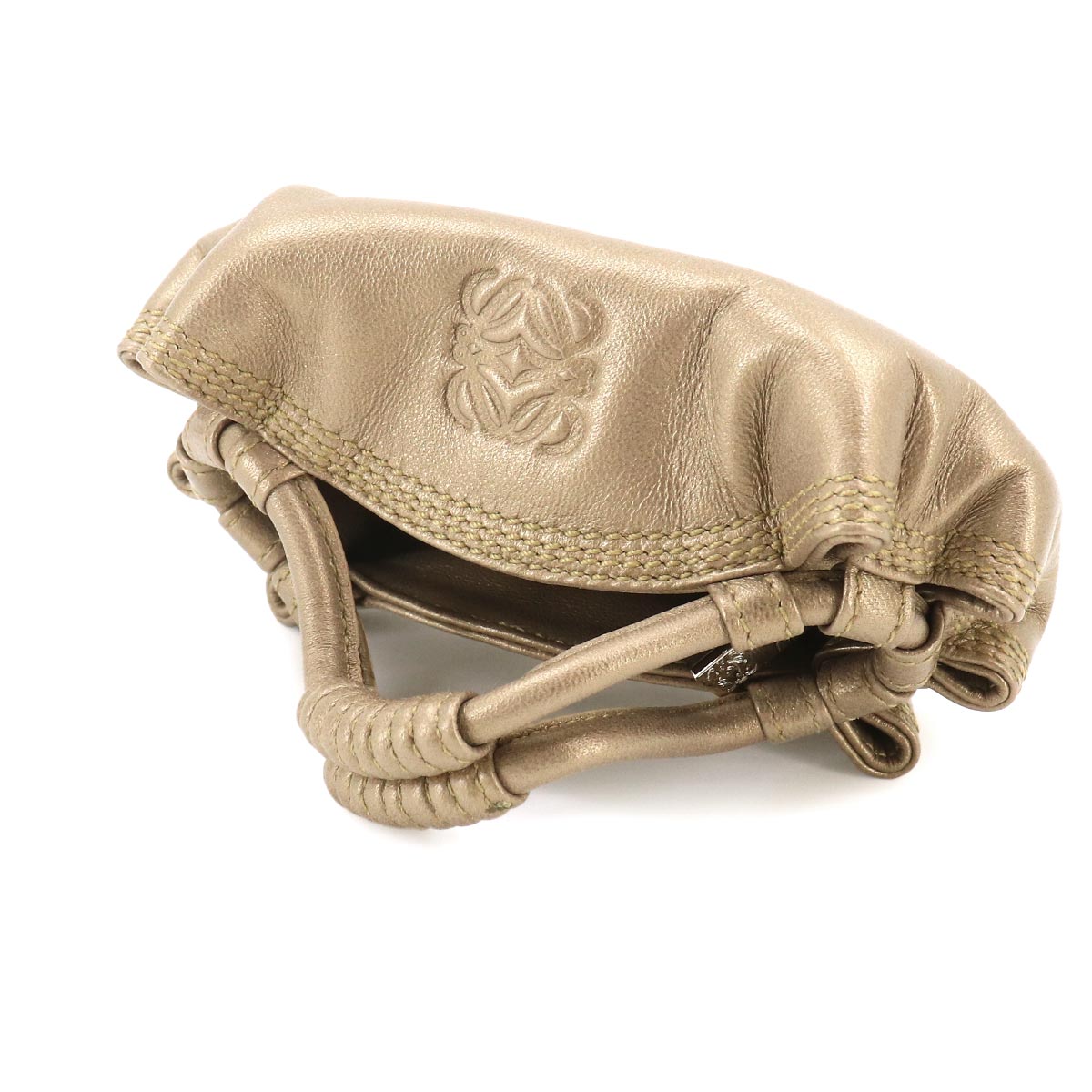Anagram Coin Case Leather Bronze Nappa Aire Purse