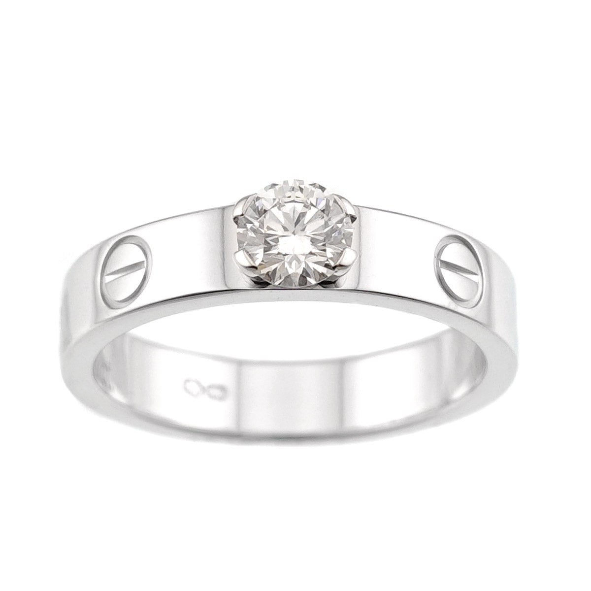 Mini Love Diamond 0.28ct E/VVS1 Ring 18K WG 750 size48 4-4.5US