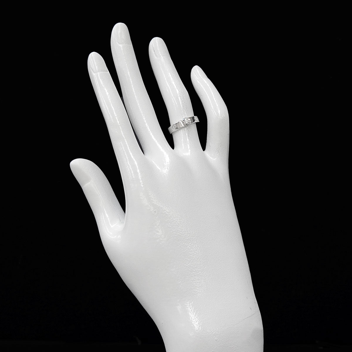 Mini Love Diamond 0.28ct E/VVS1 Ring 18K WG 750 size48 4-4.5US