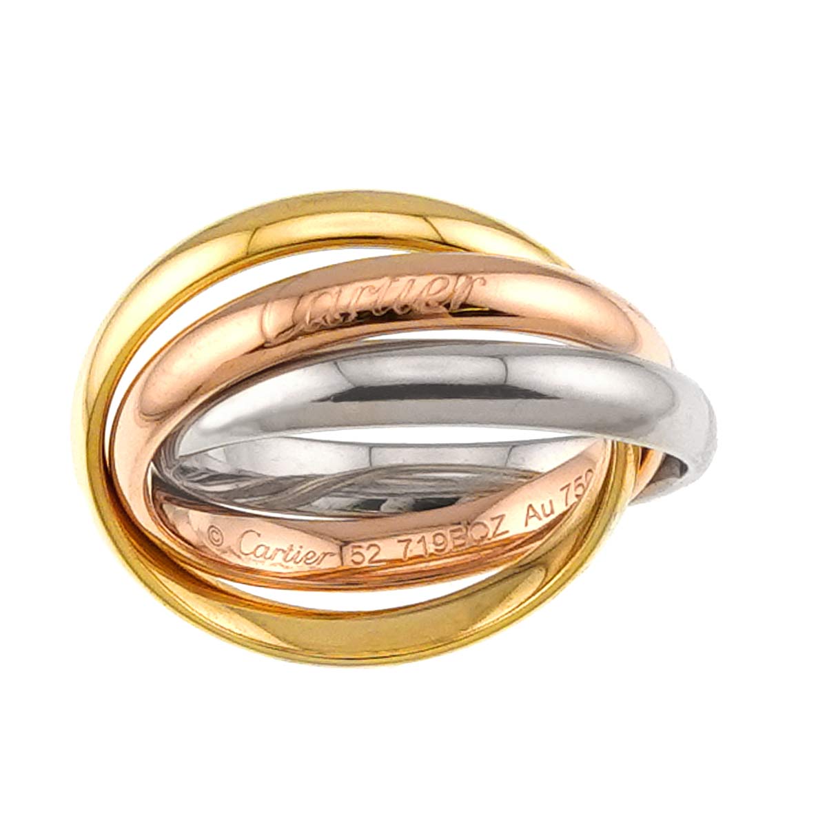 Trinity MM Ring 18K YG WG PG 750 Size52 5.75-6(US)