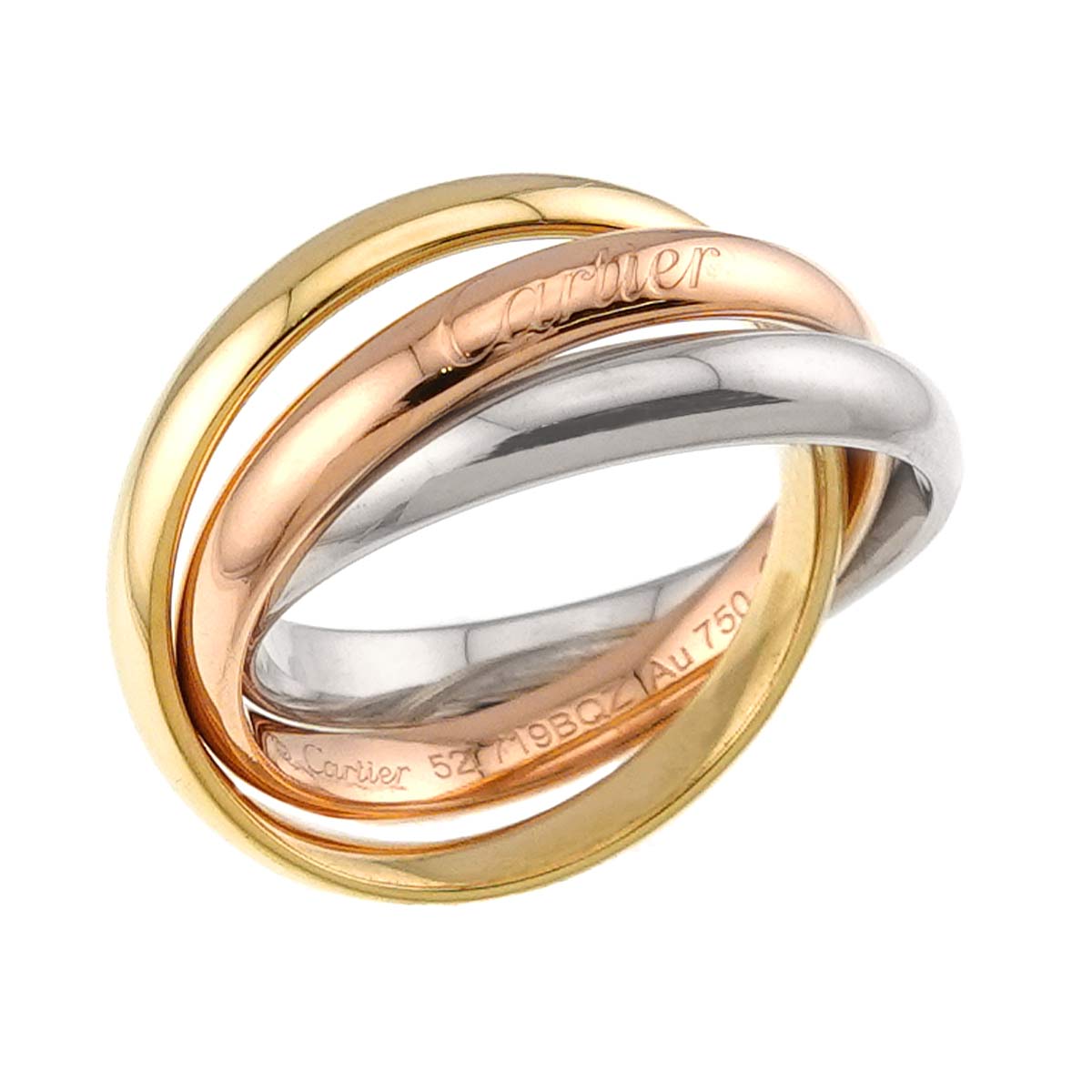 Trinity MM Ring 18K YG WG PG 750 Size52 5.75-6(US)
