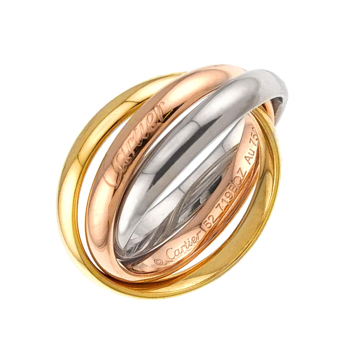 Trinity MM Ring 18K YG WG PG 750 Size52 5.75-6(US)