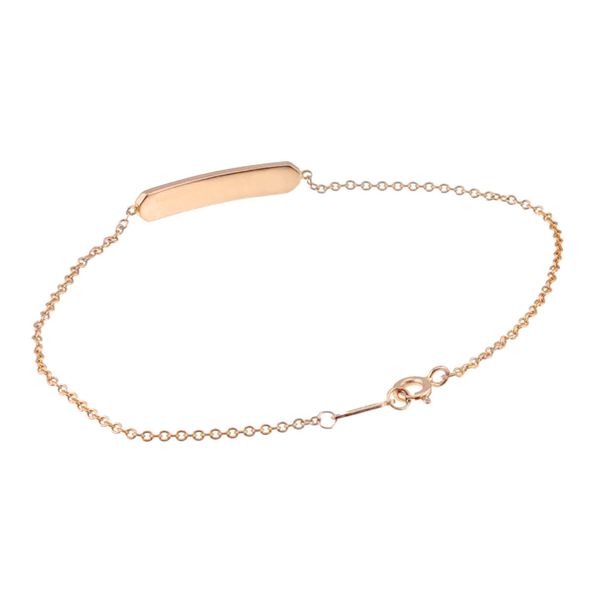 ID plate Bracelet 18K Pink Gold 750