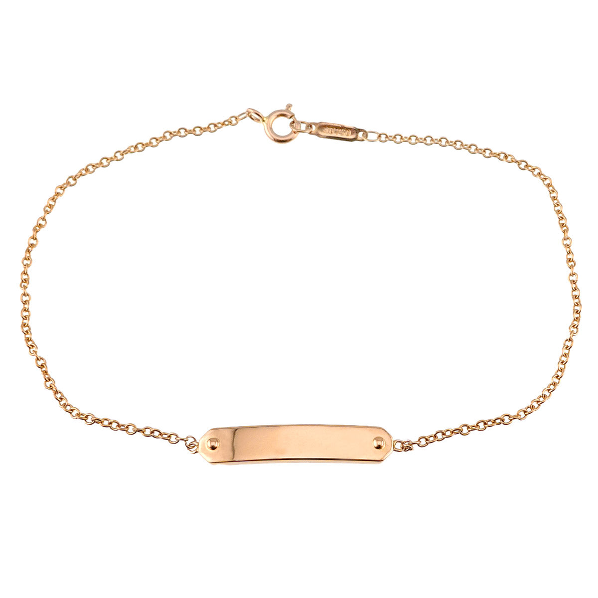 ID plate Bracelet 18K Pink Gold 750