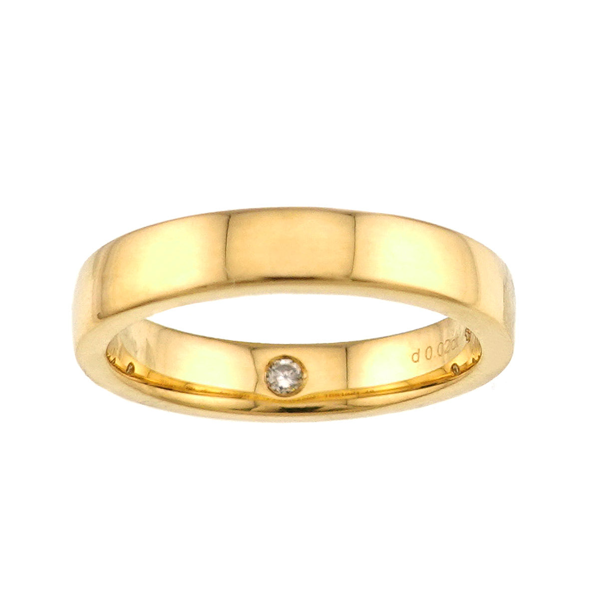 Diamond Ring 18K YG Size48 4.5(US)