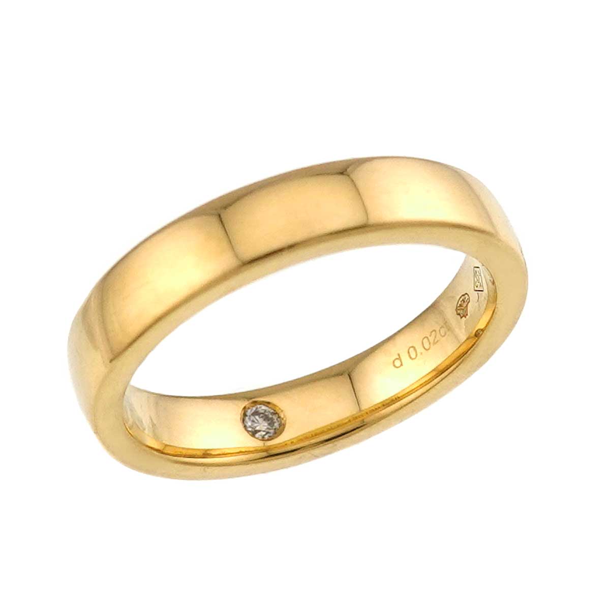 Diamond Ring 18K YG Size48 4.5(US)