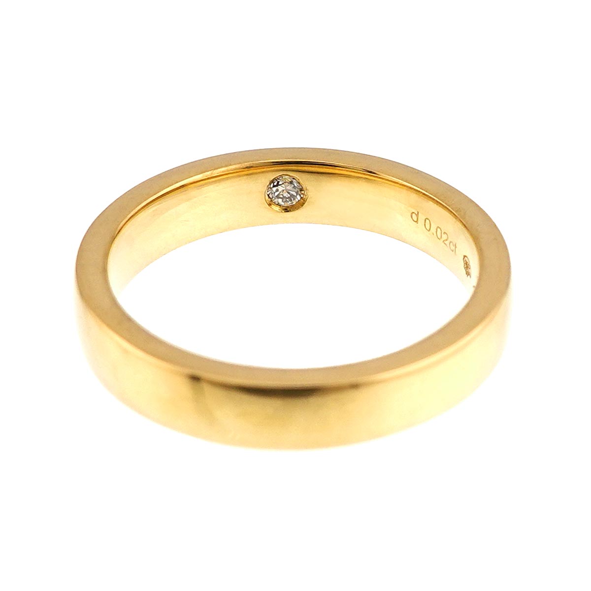 Diamond Ring 18K YG Size48 4.5(US)