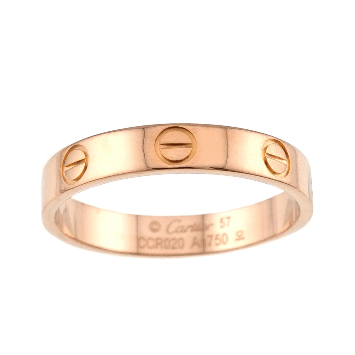 Mini Love Ring 18K Pink Gold 750 size57 7.5-7.75(US)