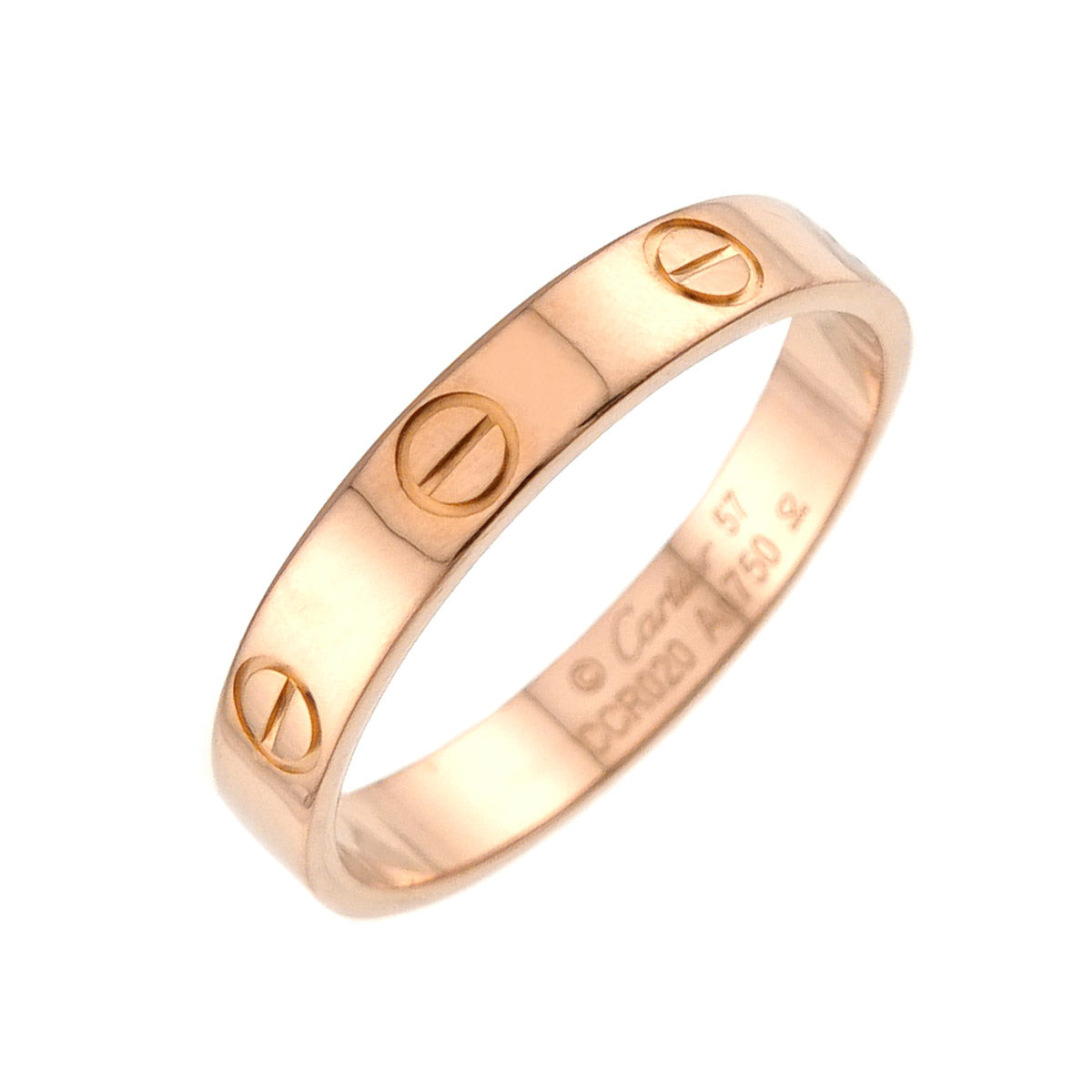 Mini Love Ring 18K Pink Gold 750 size57 7.5-7.75(US)