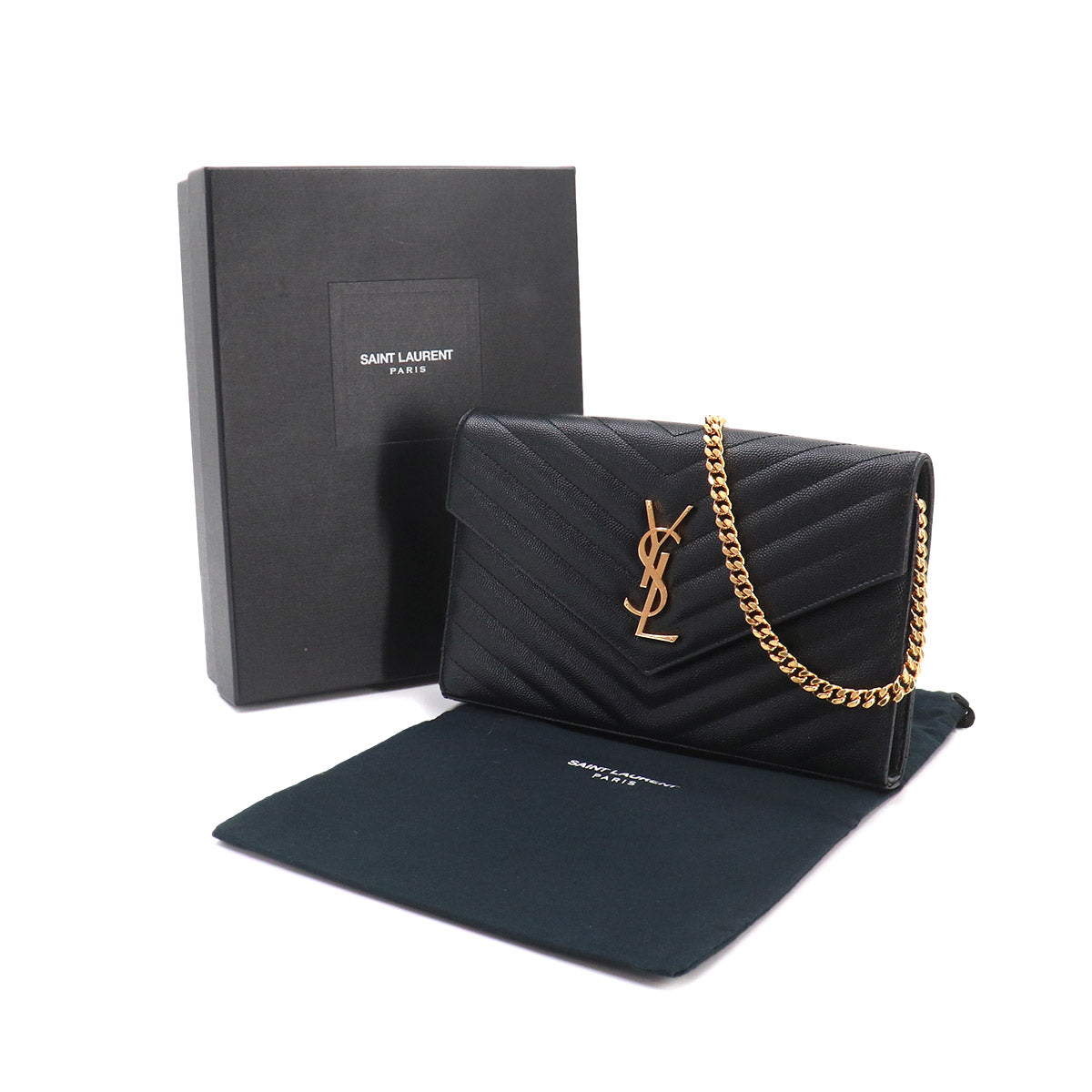 Cassandra Chain Wallet Leather Black 377828