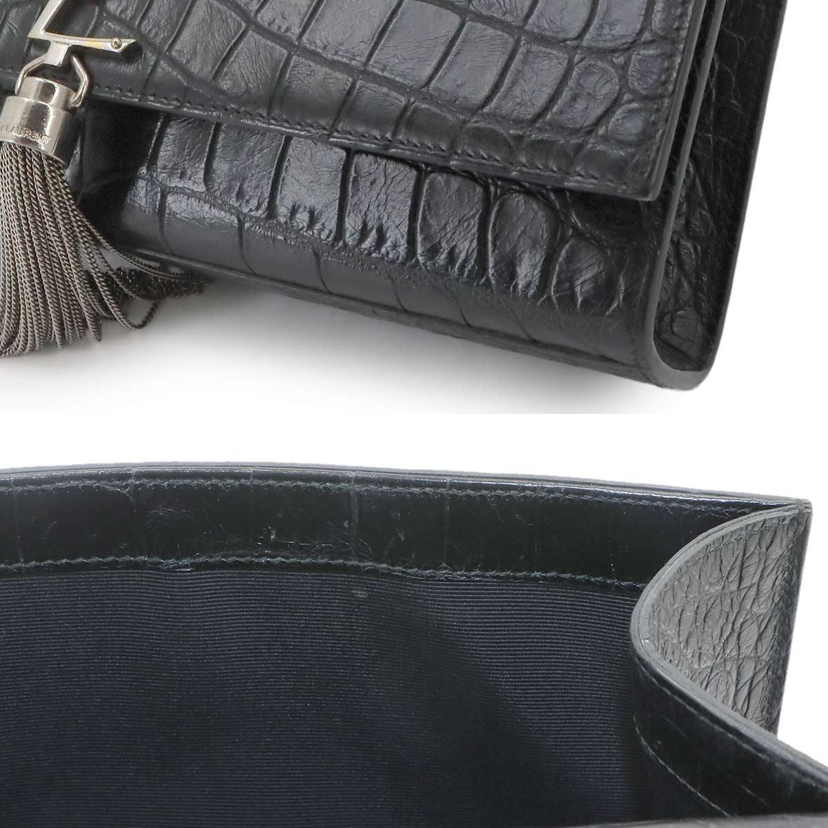 Kate Medium Chain Shoulder Bag Leather Black 354119