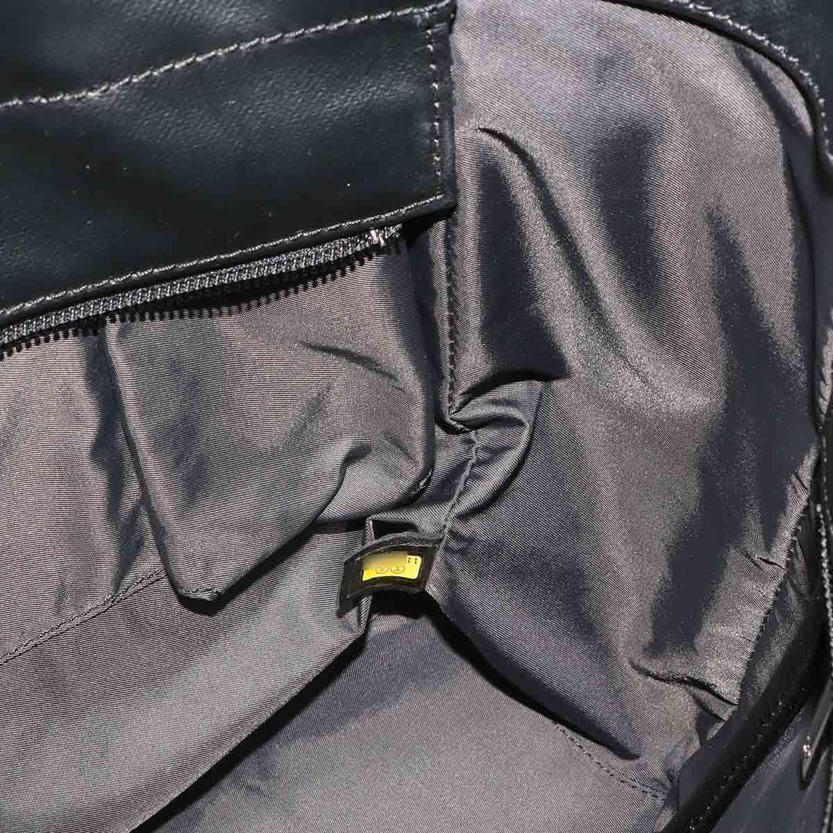 Paris Biarritz PM Tote Bag PVC Nylon Leather Black A34208 Purse