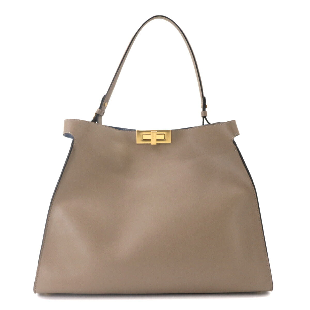 Way Large Tote Bag Leather Gray 8BN369