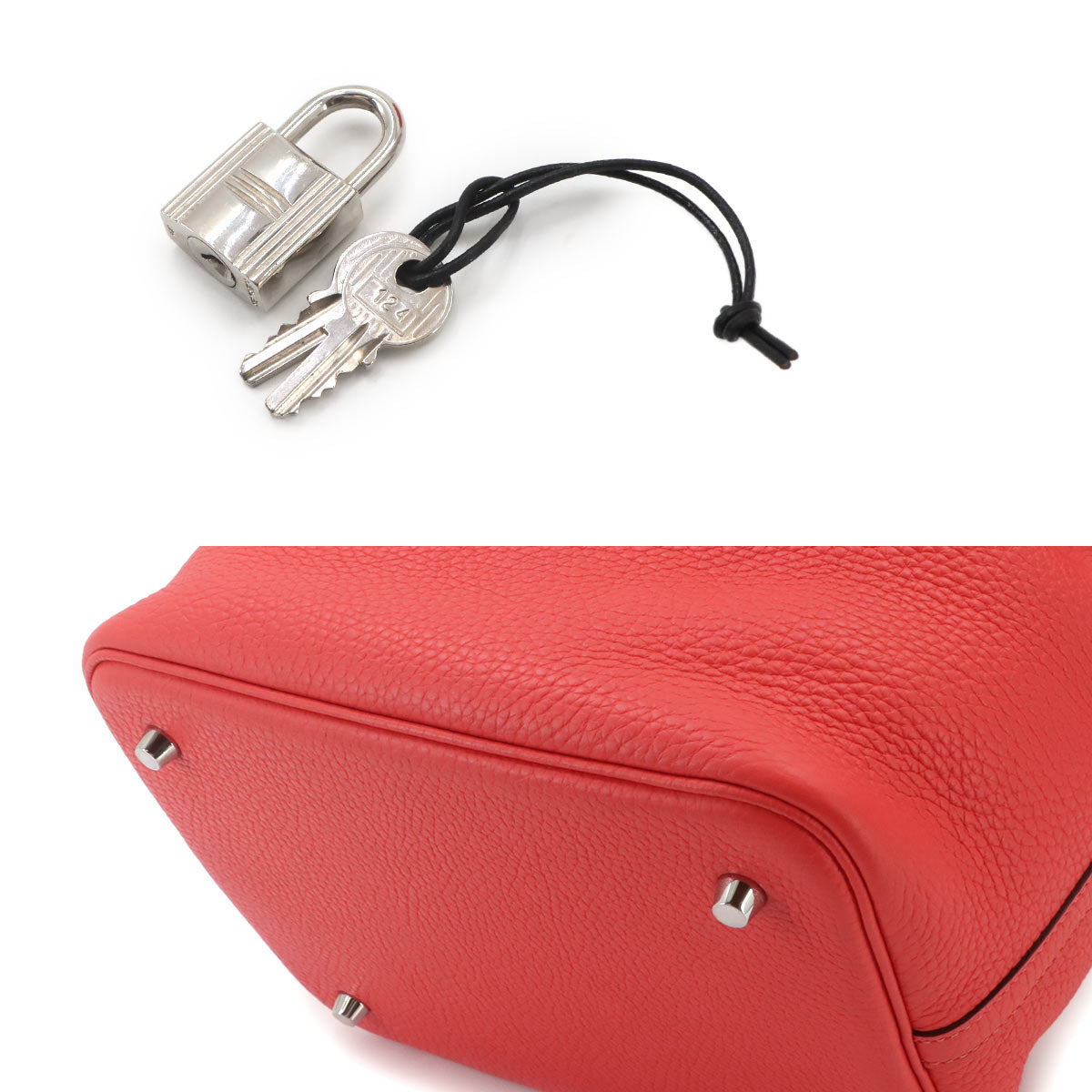 Picotin Lock MM Hand Bag Taurillon Clemence Rose Jaipur