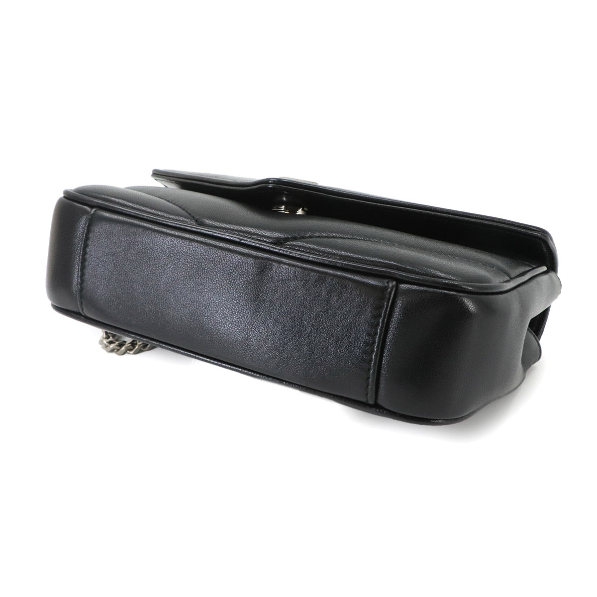 Loulou Mini Chain Shoulder Bag Leather Black 821749