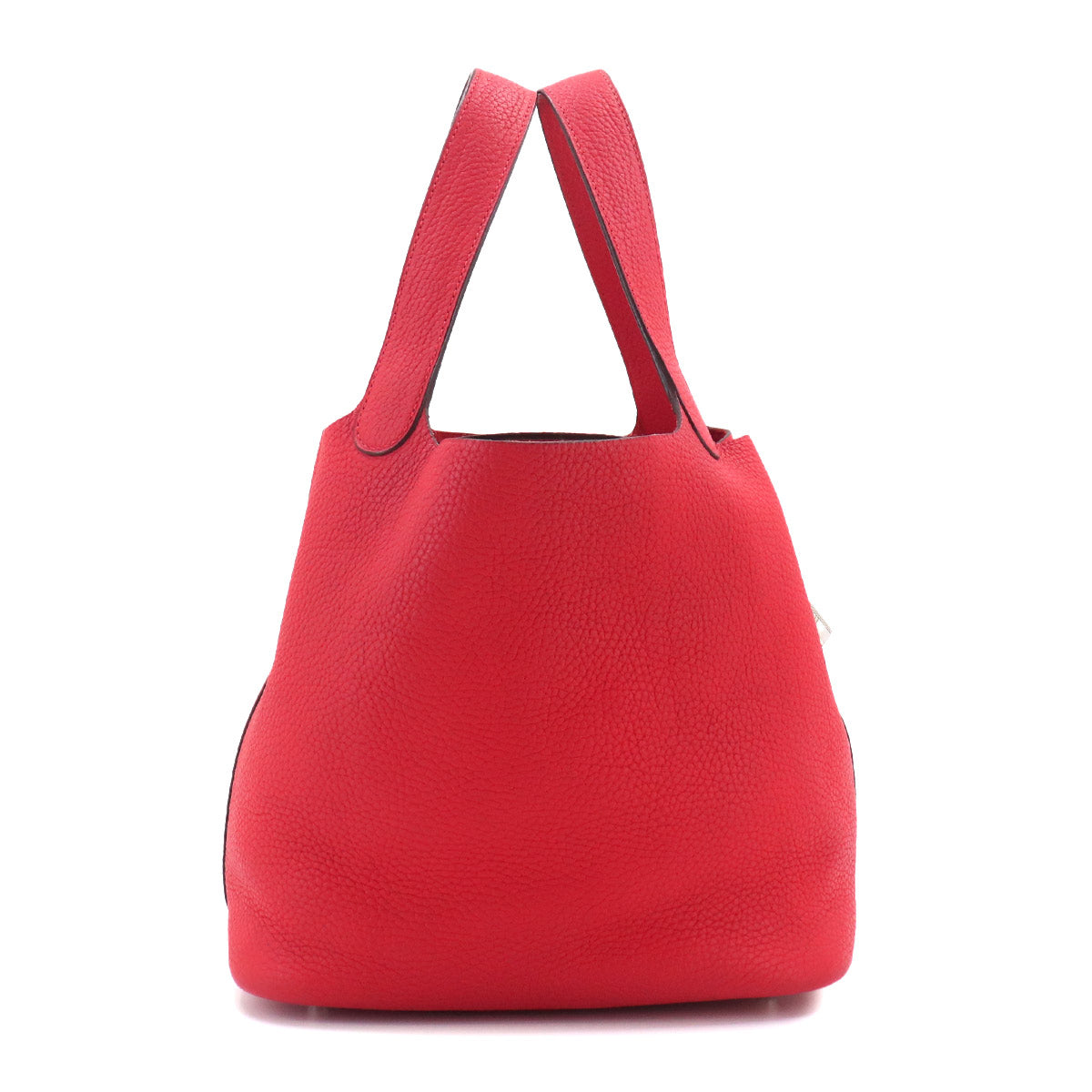 Picotin Lock MM Hand Bag Taurillon Clemence Rouge tomate