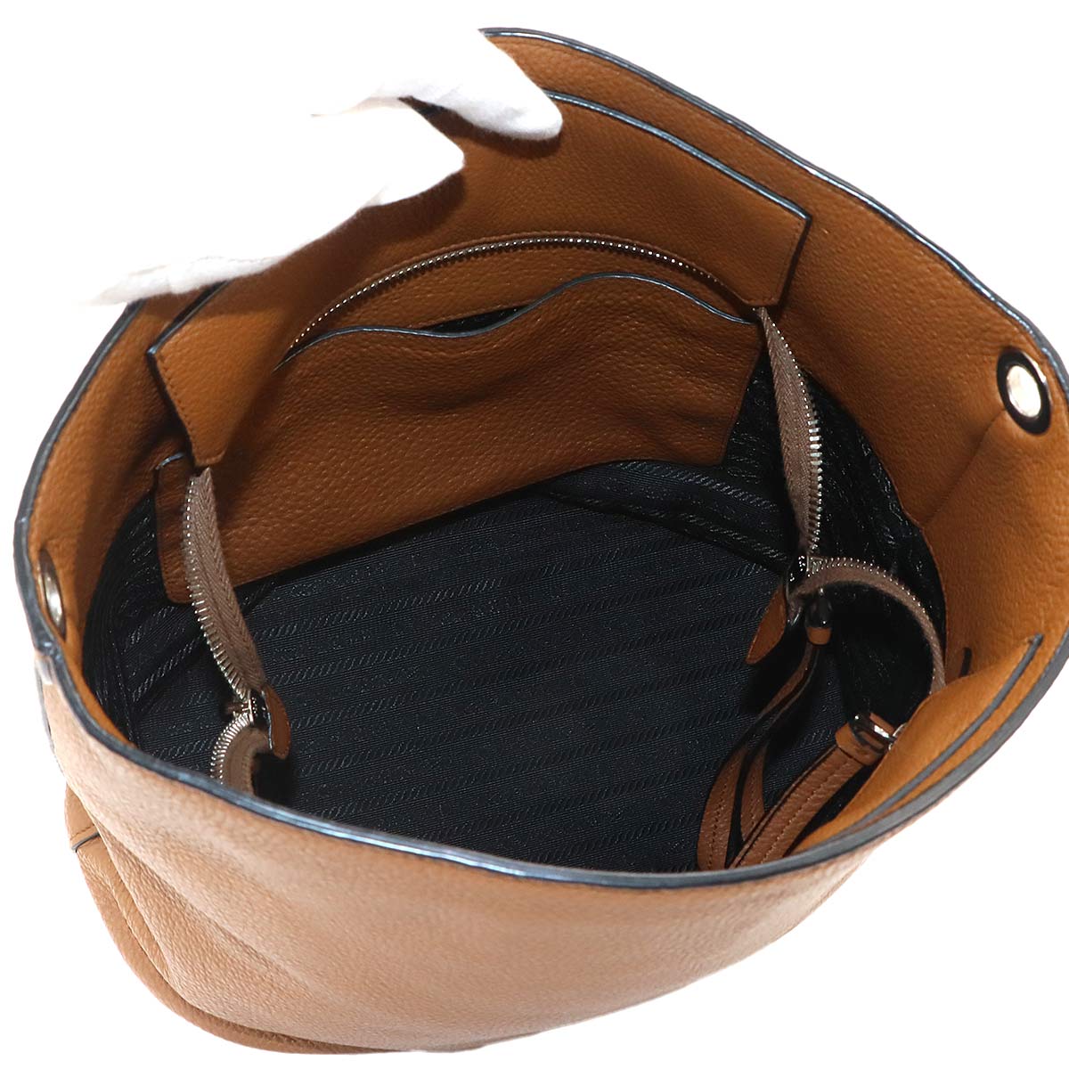 Shoulder Bag Leather Cannella Brown 1BE023 Emboss Logos