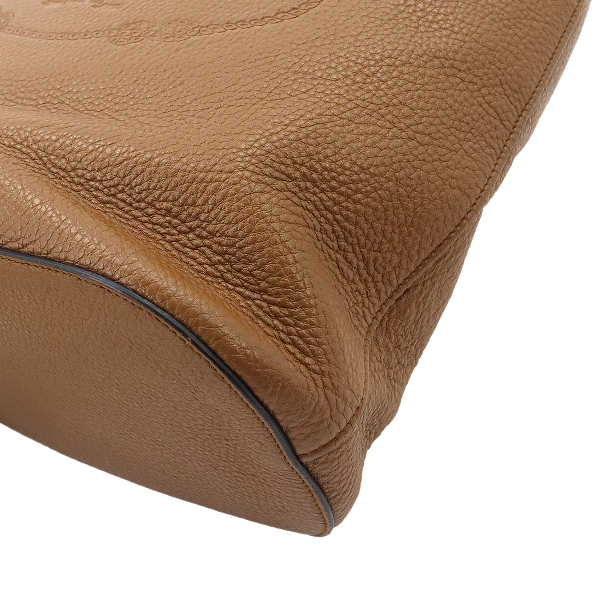 Shoulder Bag Leather Cannella Brown 1BE023 Emboss Logos