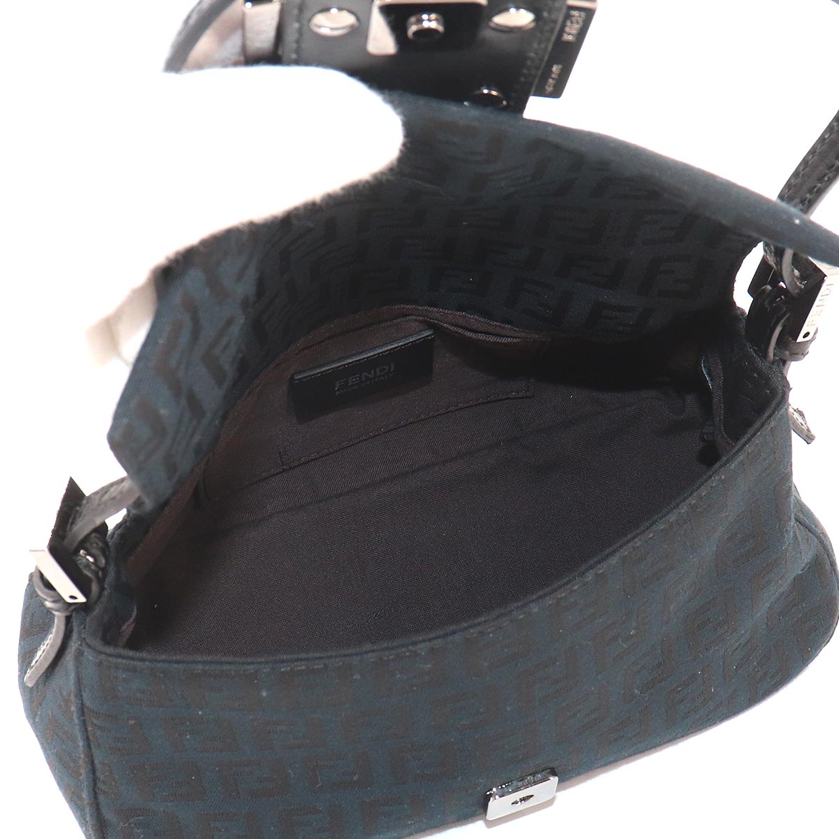 Zucchino Mini Mamma Baguette Shoulder Bag Canvas Black 8BR180