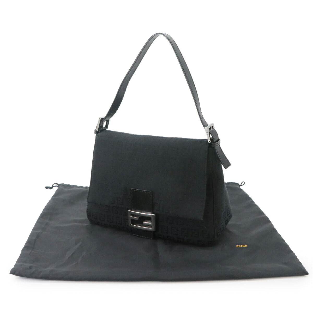 Zucchino Mamma Baguette Shoulder Bag Canvas Black 8BR001