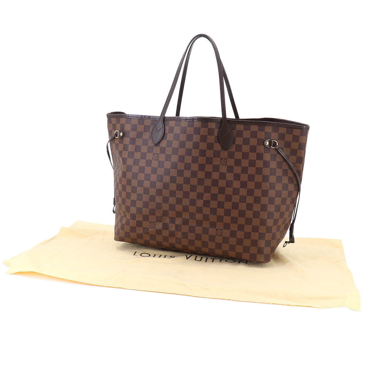 Damier Neverfull GM Tote Bag Ebene Cerise N51106 Purse