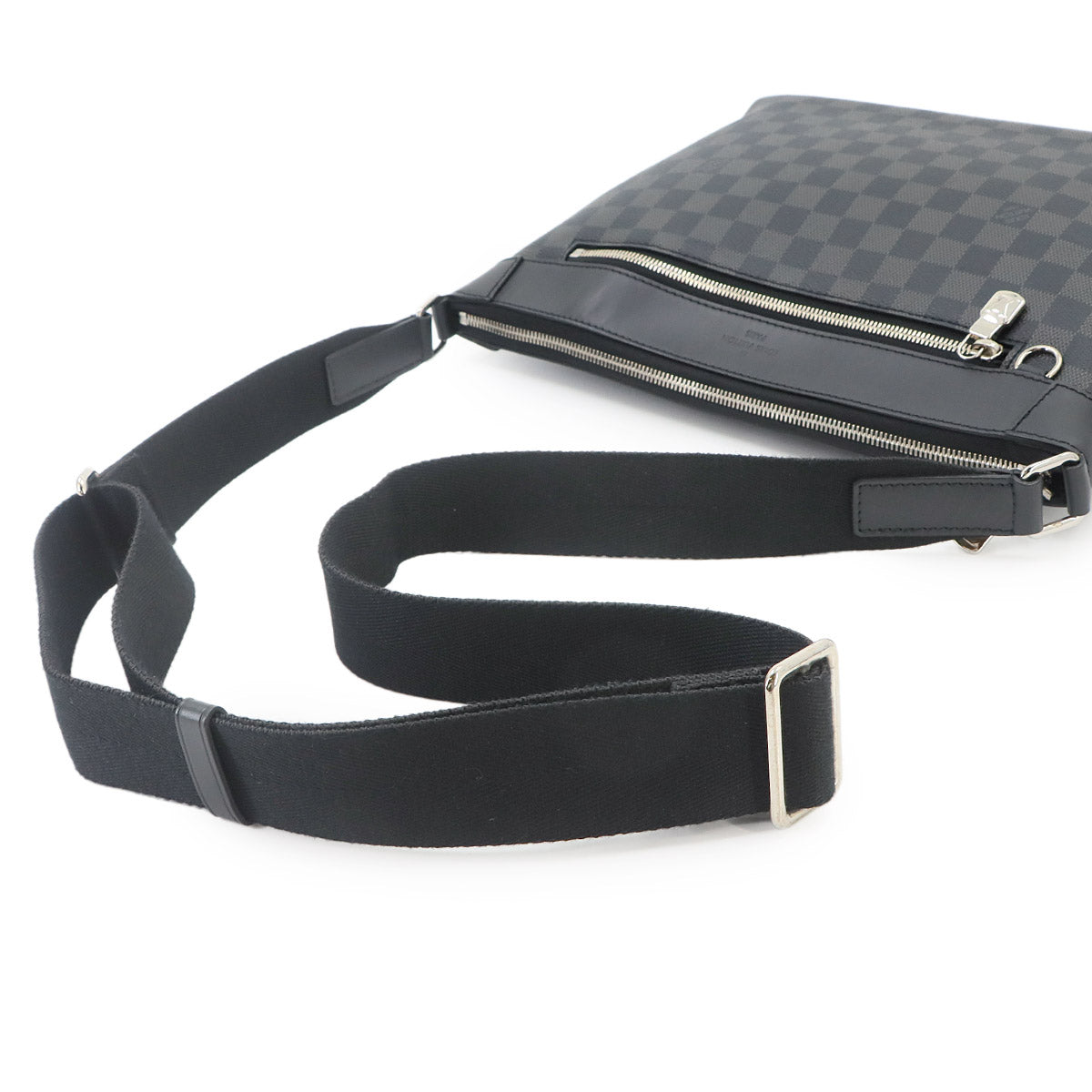 Damier Graphite Mick PM NM Shoulder Bag Black Grey N40003