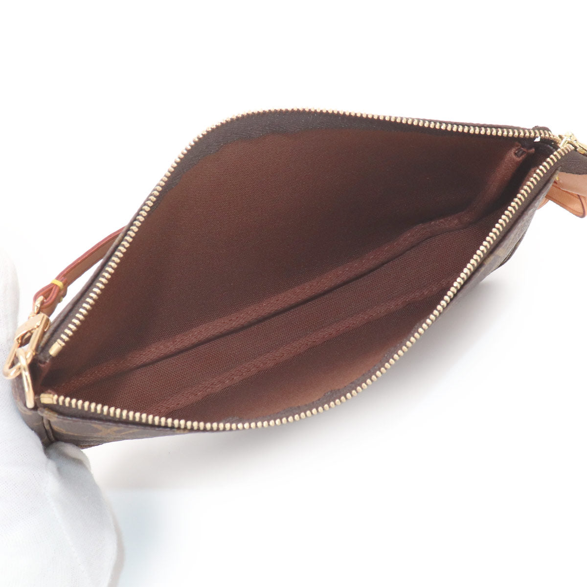 Monogram Pochette Accessoires Hand Bag Pouch Brown M51980