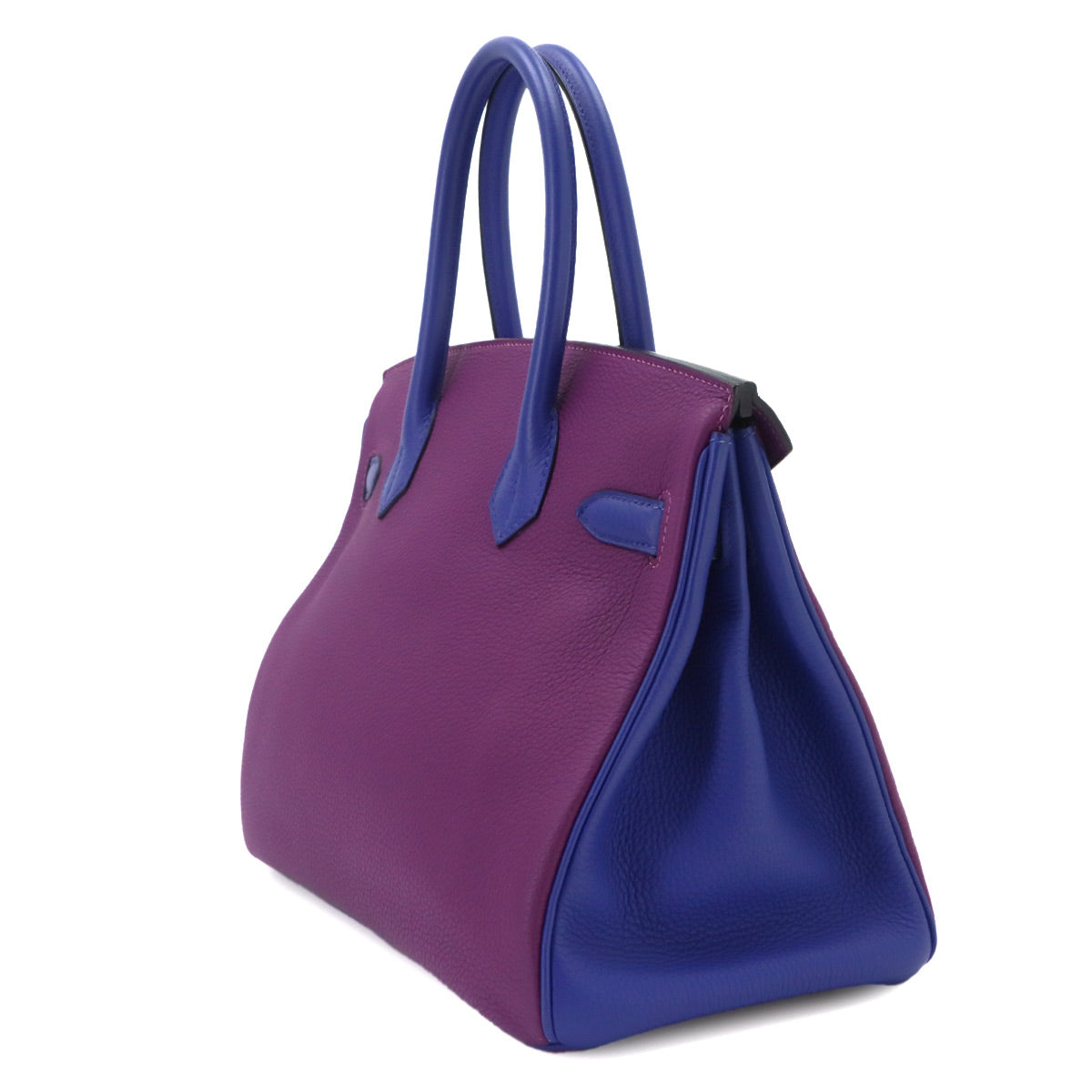 Birkin 30 Hand Bag Togo Anemone Blue Electrique Bicocor