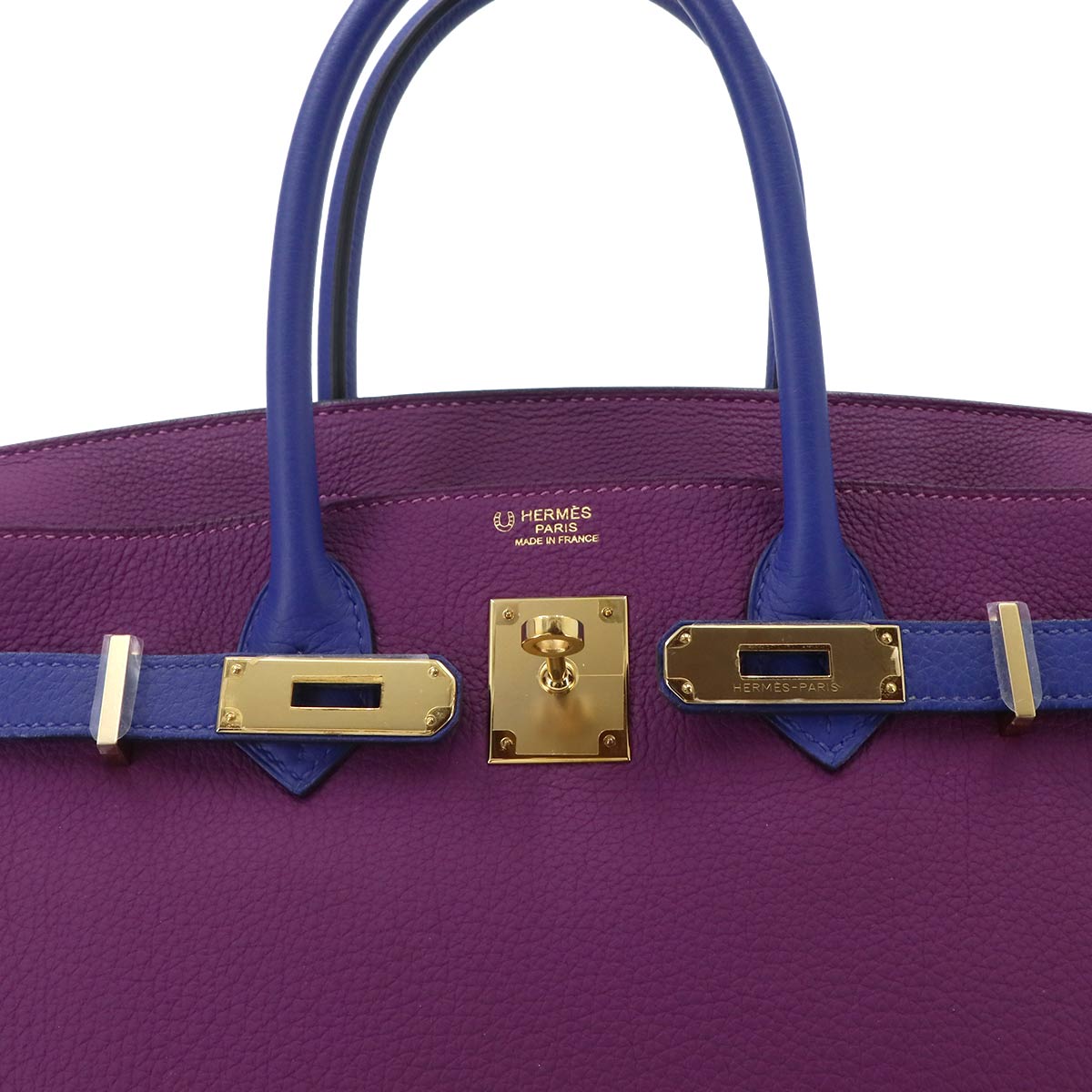 Birkin 30 Hand Bag Togo Anemone Blue Electrique Bicocor