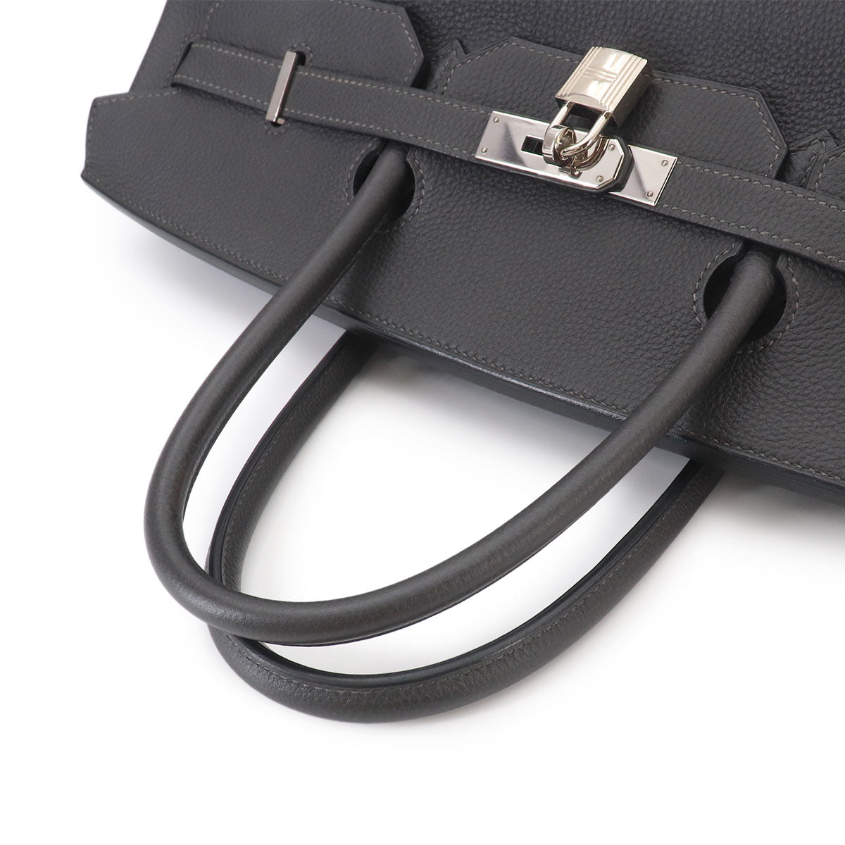 Birkin 40 Veau Togo Graphite Hand Bag Grey Purse