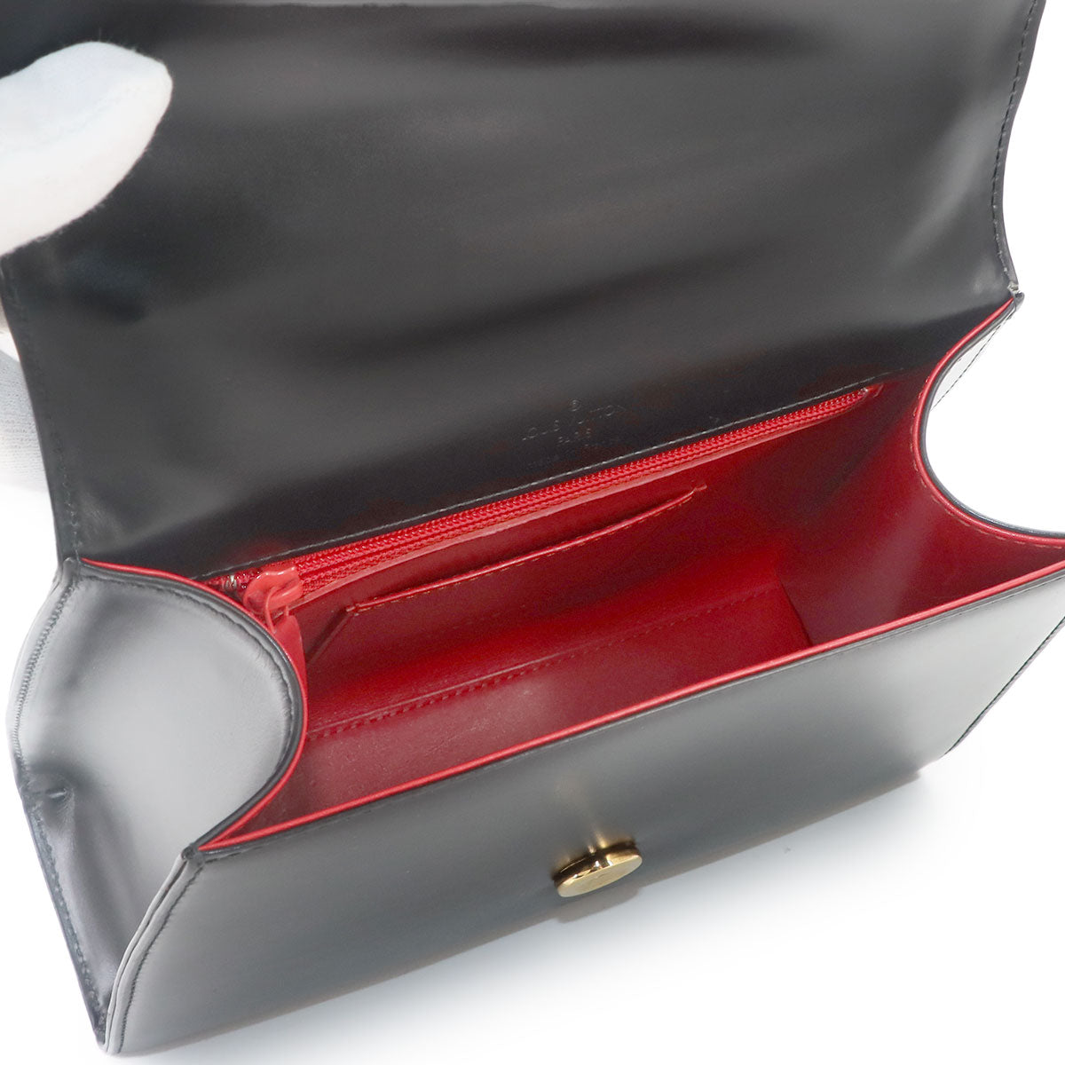 Egee Opera Athens Hand Bag Leather Noir M63902 Vintage