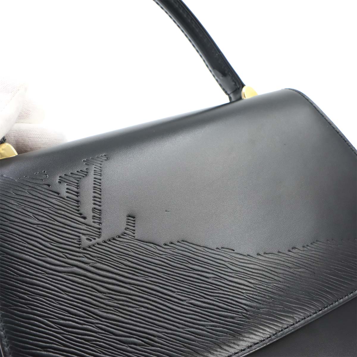 Egee Opera Athens Hand Bag Leather Noir M63902 Vintage