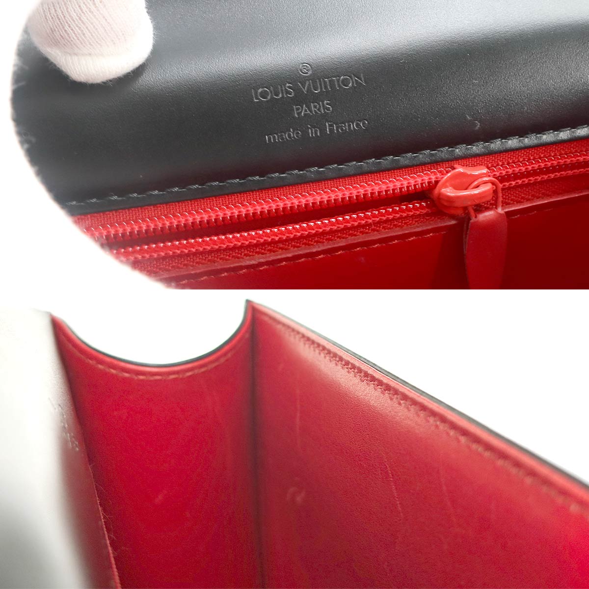 Egee Opera Athens Hand Bag Leather Noir M63902 Vintage