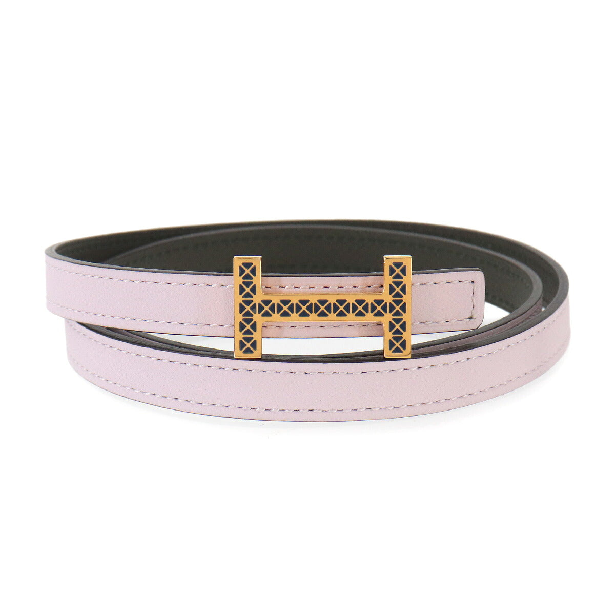 H Reversible Belt Swift Epsom Mauve Pale Vert gris Accessory