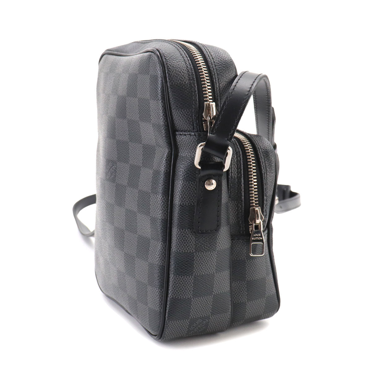 Damier Graphite Rem Shoulder Bag Black Gray N41446 Purse