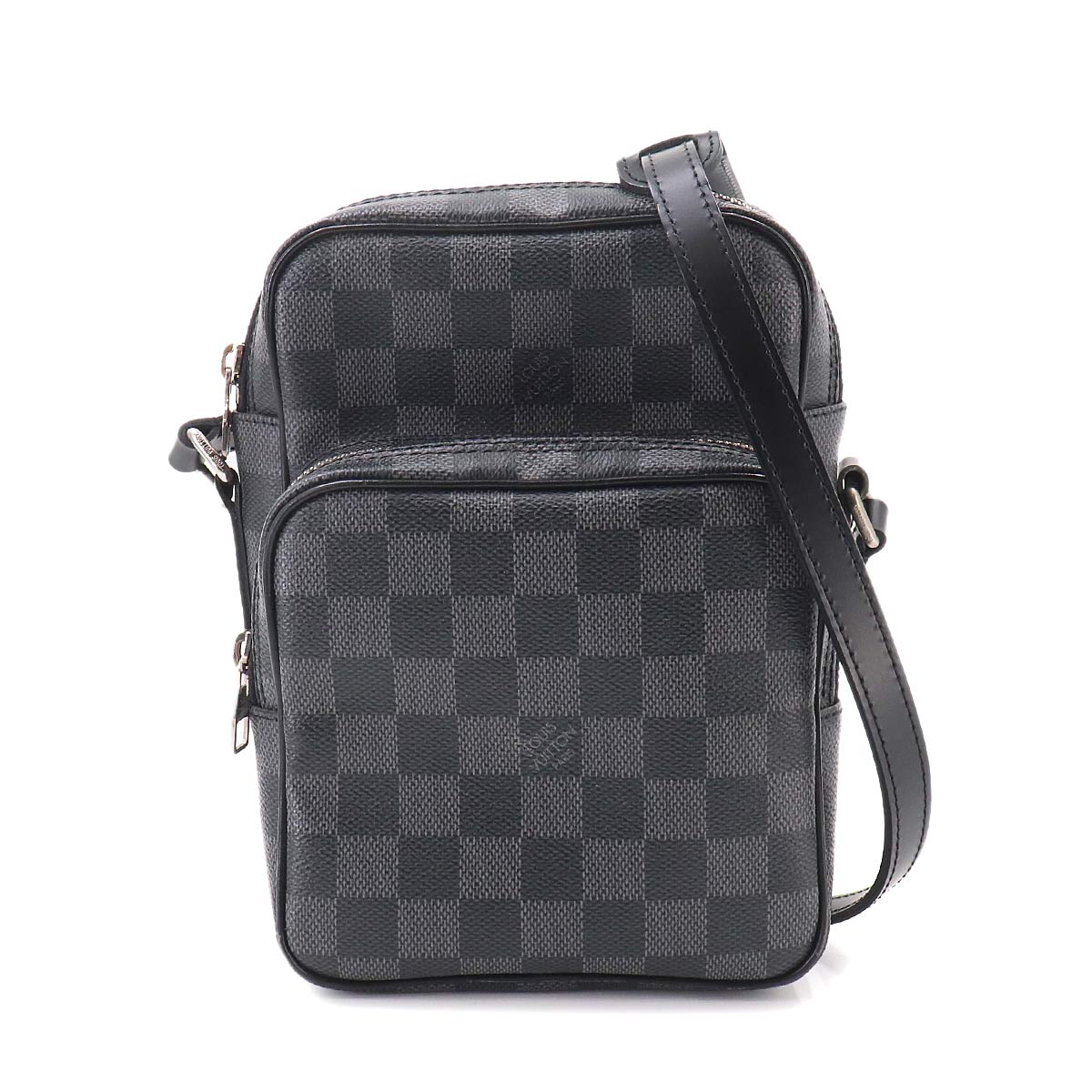 Damier Graphite Rem Shoulder Bag Black Gray N41446 Purse