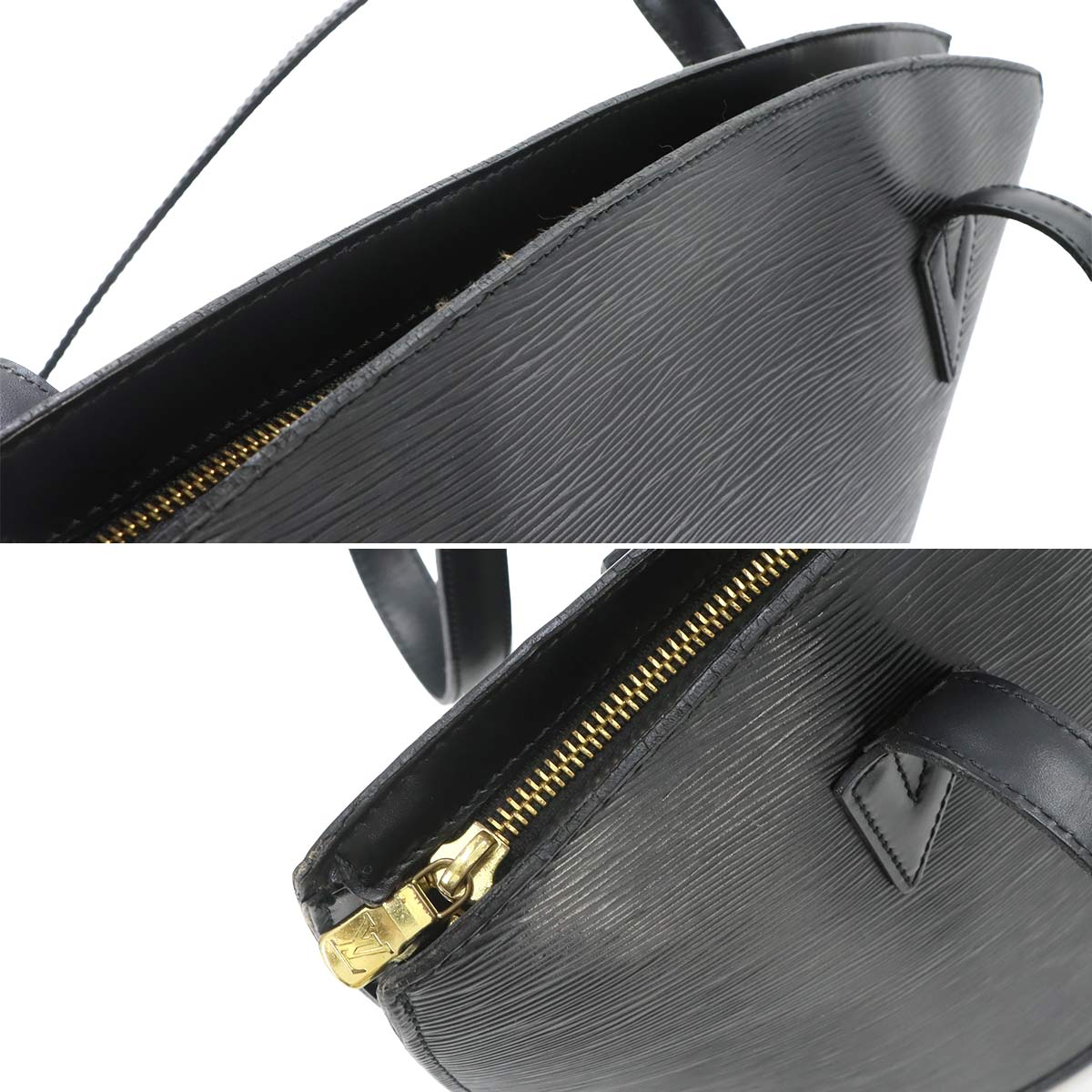 Epi Saint Jacques Shopping Tote Bag Leather Noir M52262