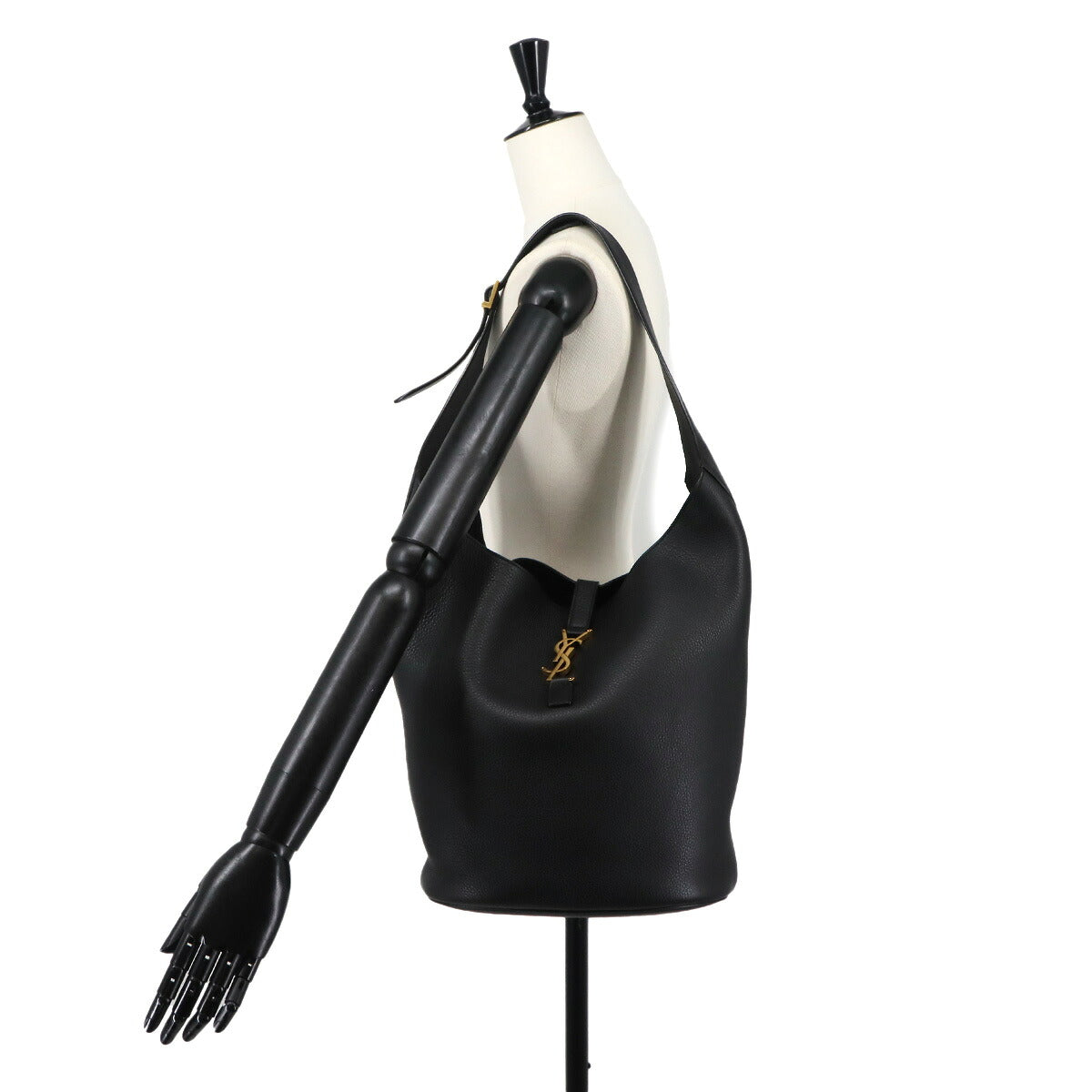 LE 5 A 7 Hobo Shoulder Bag Leather Black 793088 Purse