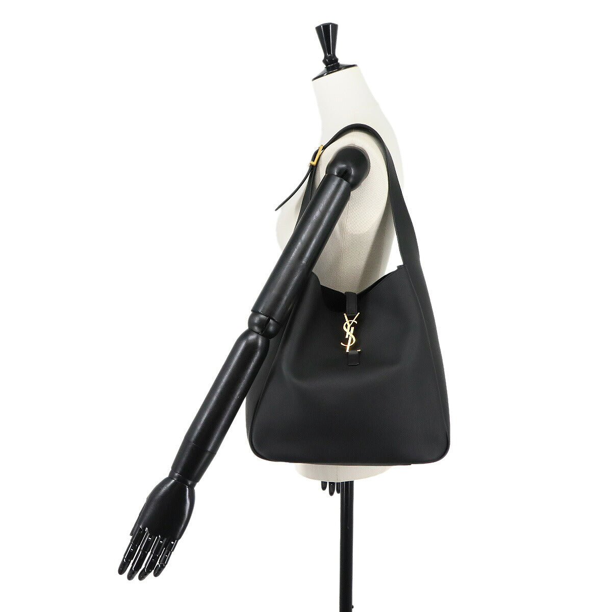 LE 5 A 7 Large Shoulder Bag Leather Black 753837 Purse