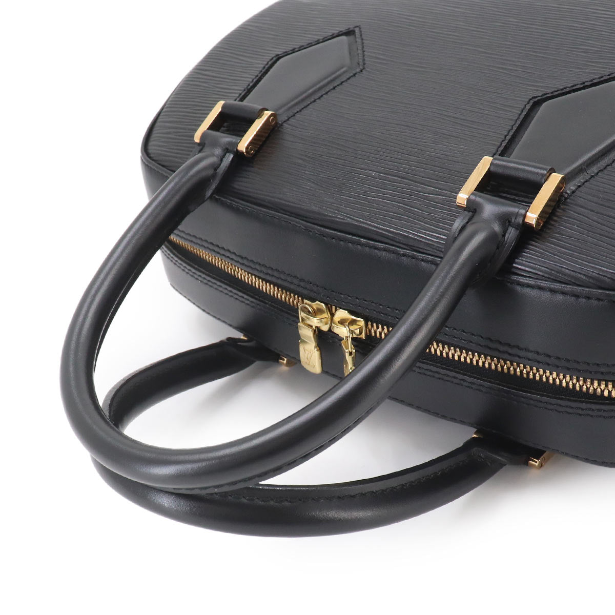 Epi Sablons Hand Bag Noir Black Leather M52042 Purse