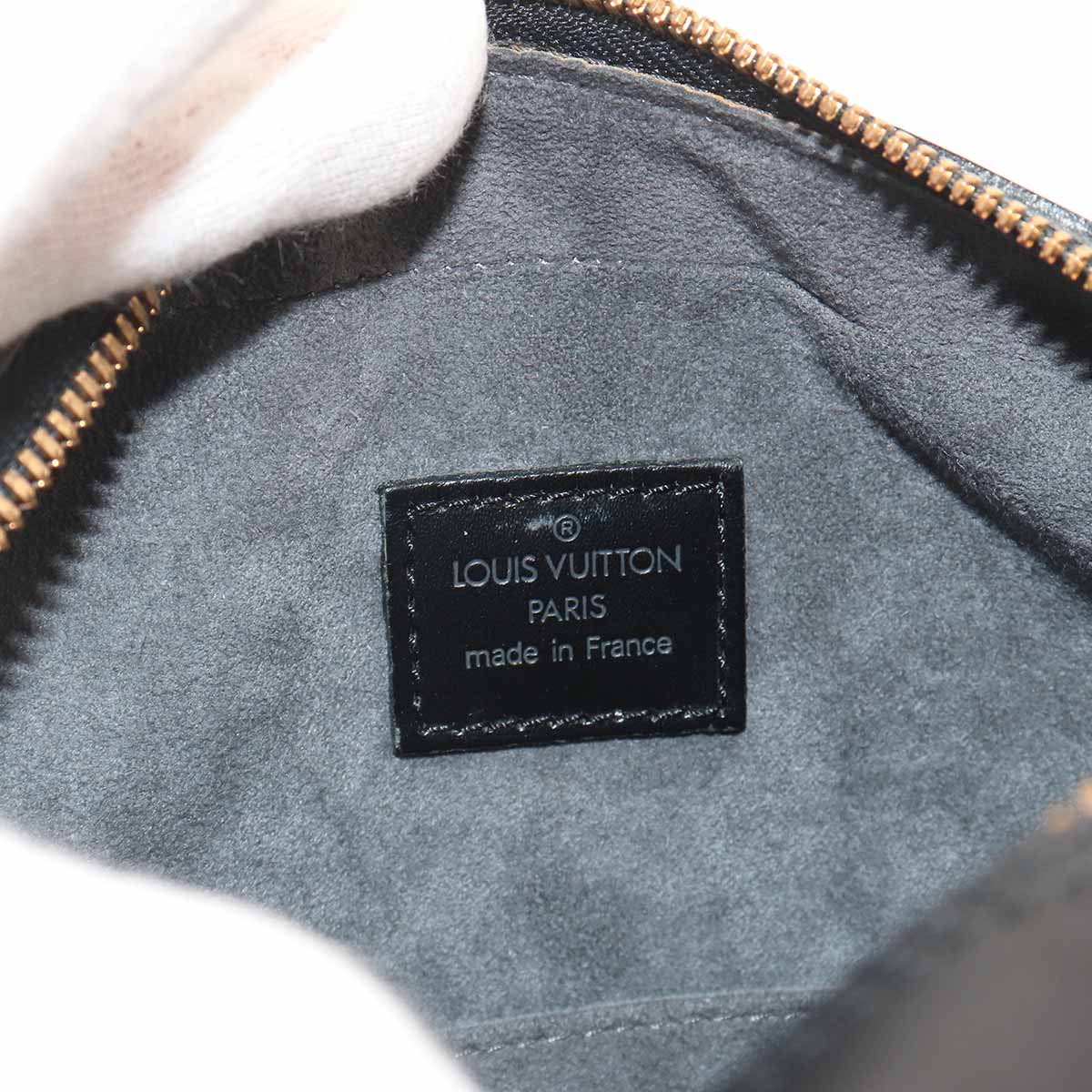 Epi Sablons Hand Bag Noir Black Leather M52042 Purse