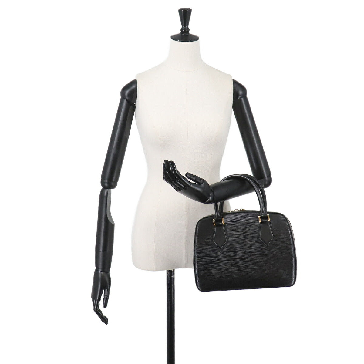 Epi Sablons Hand Bag Noir Black Leather M52042 Purse